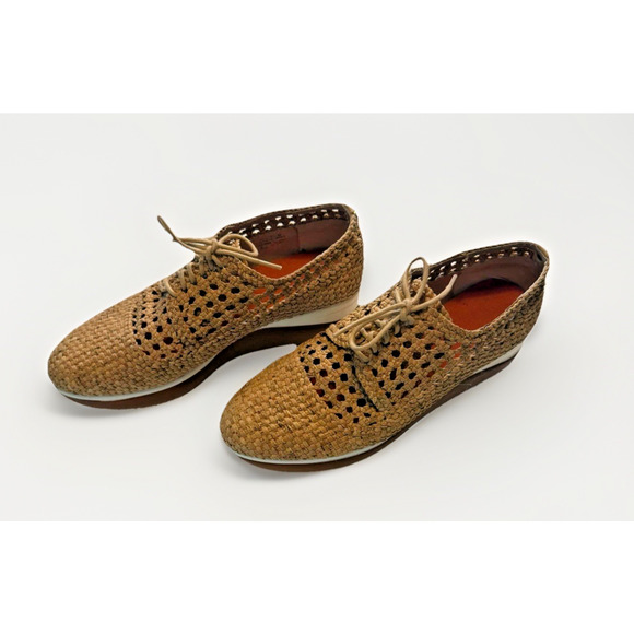 Donald J Pliner Kastin Woven Basketweave Loafers Cognac Brown Leather Shoes main image 4